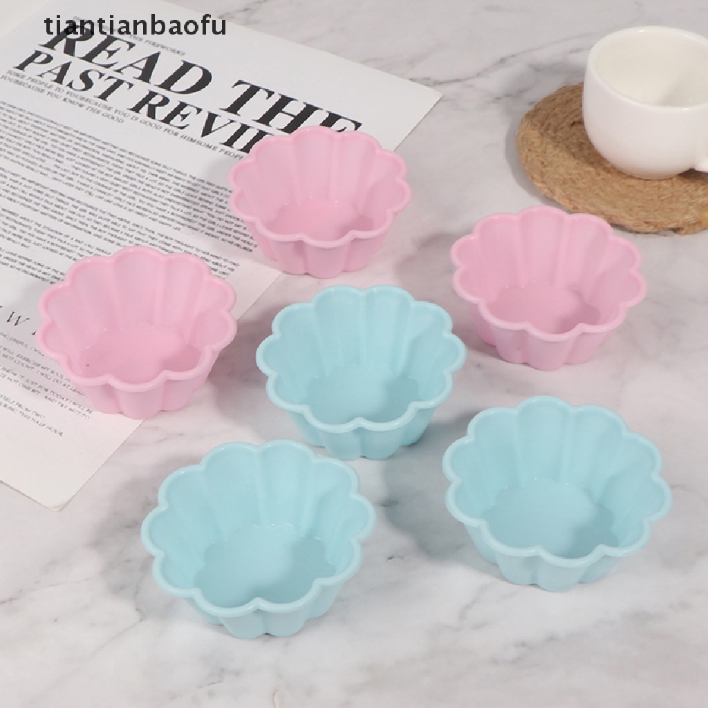 6 Pcs Cetakan Kue Muffin Bahan Silikon Untuk Baking