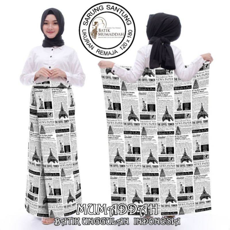 SARUNG SANTUNG SARUNG GOYOR SARUNG SANTRI PUTRI SARUNG SAMPING WANITA TERBARU MOTIF KORAN EKSLUSIF