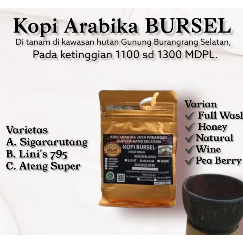 

kopi arabika bursel /100gram