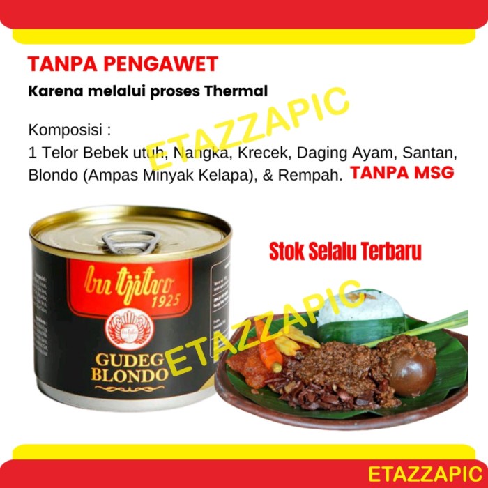 

5ds45ss Gudeg Bu Tjitro Gudeg Kaleng Varian Rasa Original Pedas Blondo Rendang - Blondo Xa20X1