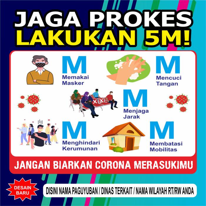 Banner Himbauan 5M Covid 19 Harga Ekonomis