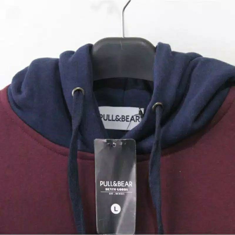 Sweater Hoodie Pull&amp;Bear Combi Bordir Premium Full Tag &amp; Lebel