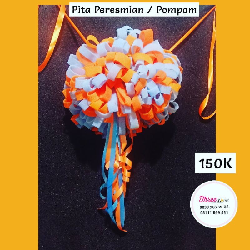 

pita pompom peresmian / pita peresmian / gunting pita peresmian / pita gunting grand opening / pita