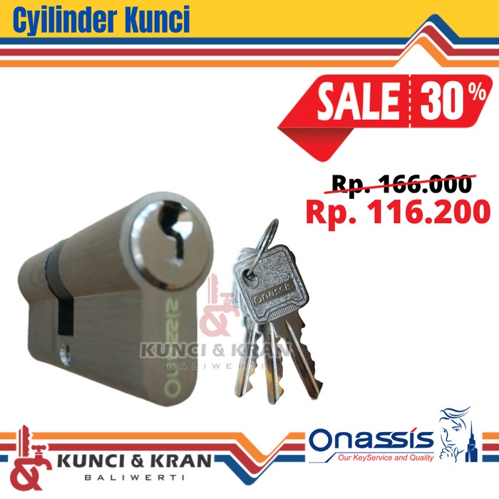 Silinder kunci Onassis DC ONS 65 MM DPL / Double Cylinder