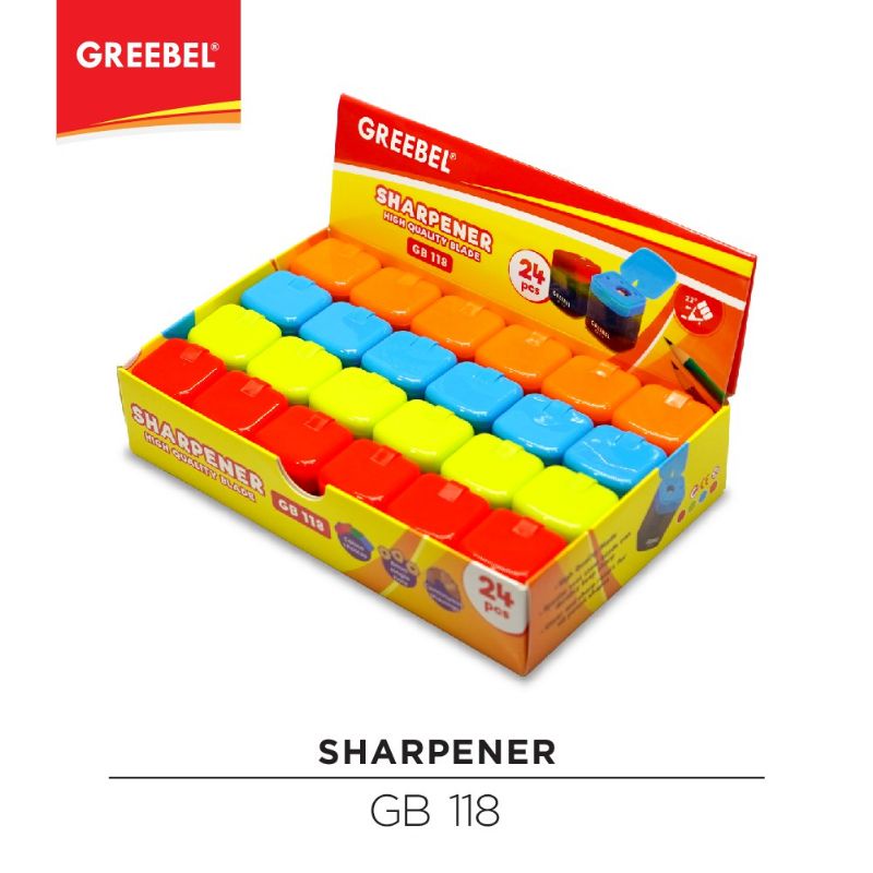 

Greebel rautan sharpener GB 118 satuan // Greebel Penghapus warna warni GBF 221820