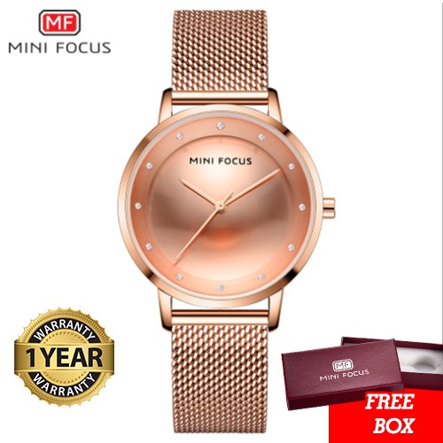 Jam Tangan Wanita MINI FOCUS Original Casual Strap Tali Pasir Berkualitas MF0332L