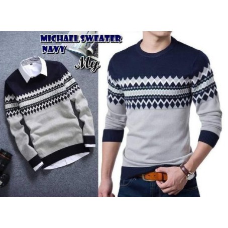 SWEATER RAJUT PRIA MICHAEL TRIBAL 4 WARNA PRIA &amp; WANITA BEST SALLER Pojok Fashion