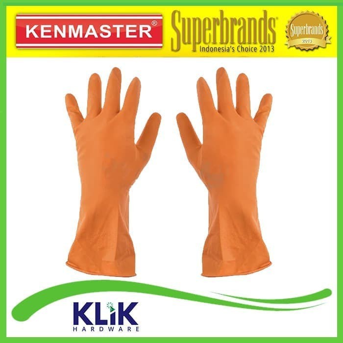 KENMASTER Sarung Tangan Karet Latex Glove Orange