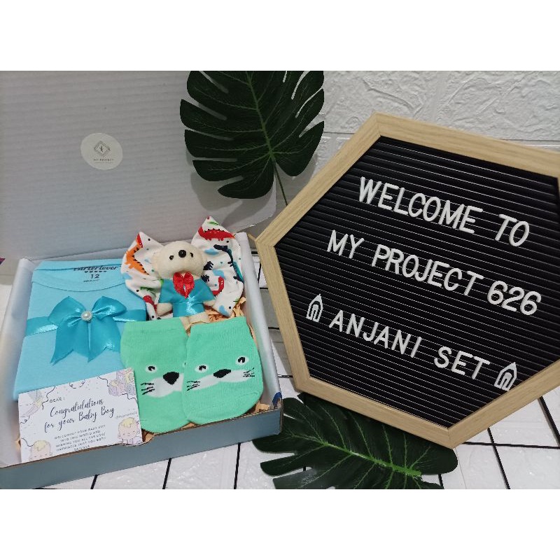 ANJANI SET | BABY HAMPERS BAYI GIFT KADO SET | PAKET LAHIRAN BAYI LAKI - LAKI PEREMPUAN UNISEX-BLUE