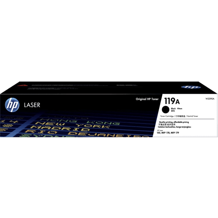 TONER CARTRIDGE HP 119A 119 A BLACK CYAN MAGENTA YELLOW ORIGINAL