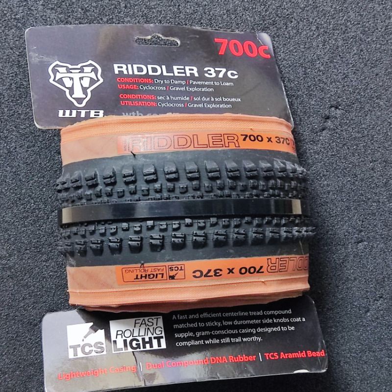 Ban luar Gravel touring WTB RIDDLER 700 X 37c tanwall not gravelking