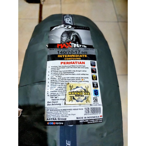 ban luar fdr maxtreme 140/70-17 tubeless
