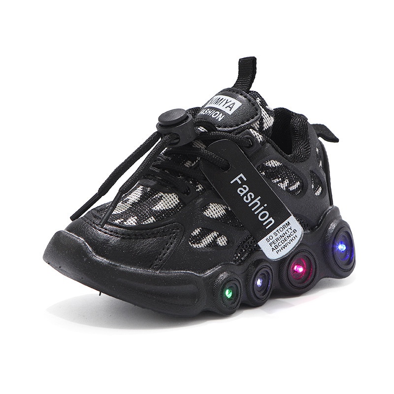 LittleAaron JESSEY LED Sepatu Sneakers Anak Laki / Perempuan LED Menyala Import sekolah Sport Termurah Sendal Bayi Anak Cewek Cowok