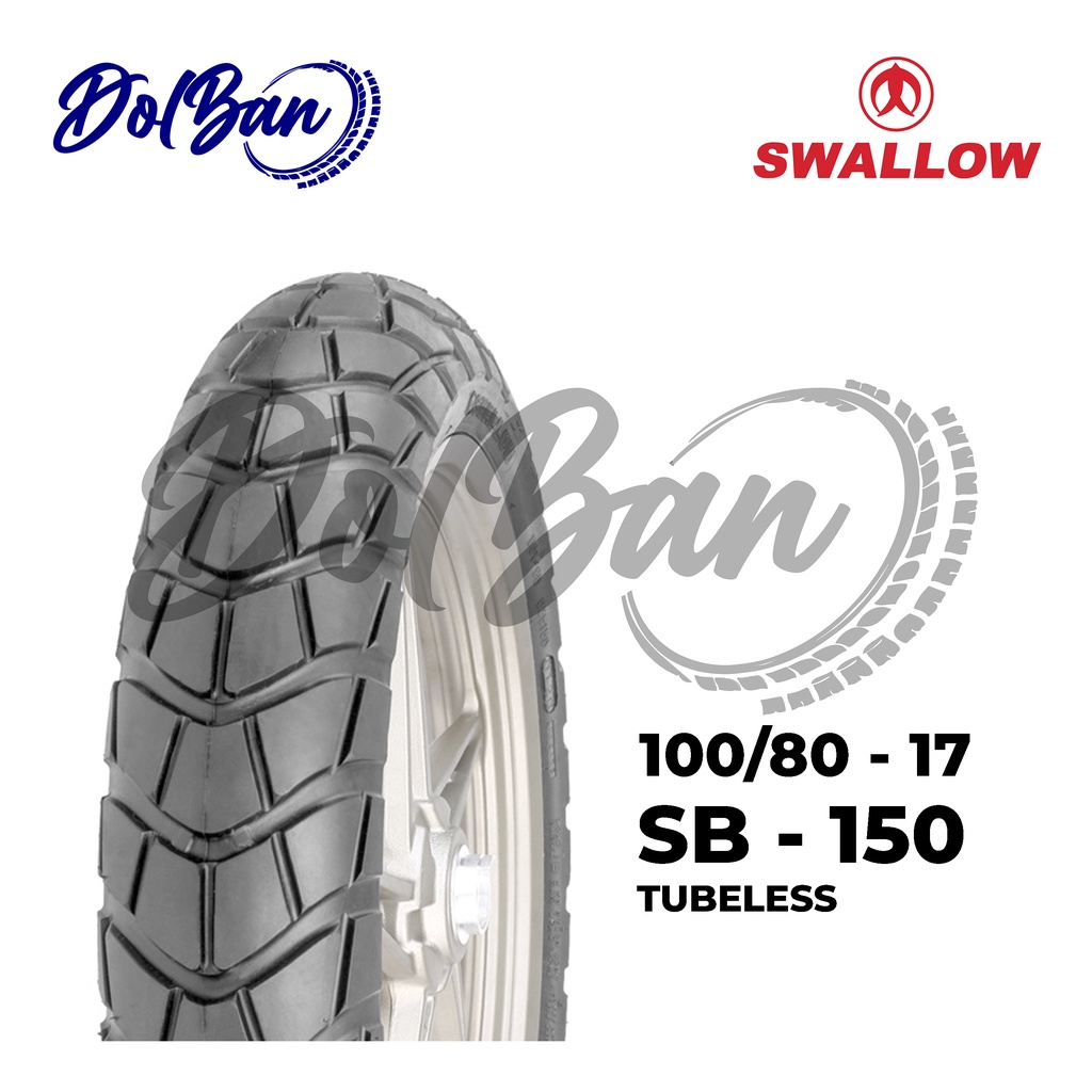 BAN LUAR MOTOR SWALLOW 100/80-17 RING 17 SB-150 TUBELESS