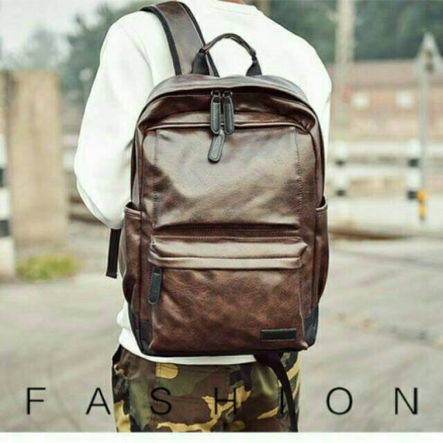 TAS RANSEL IMPOR PRIA-TAS PUNGGUNG KULIT-BACKPACK-TAS TREND-TAS KULIAH-TAS KERJA-TAS BRANDED