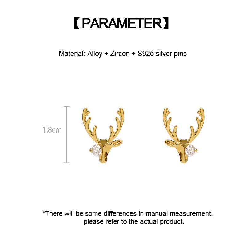 Anting stud Desain Hewan Aksen Berlian Imitasi Bahan S925 silver needle anti Alergi