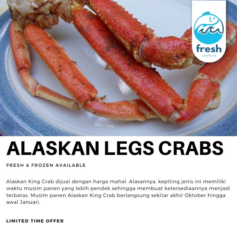 

KAKI KEPITING ALASKAN 1kg