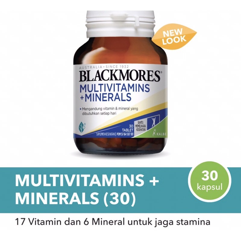 Blackmores multivitamins &amp; mineral isi 30 &amp; 60 tablet ( multivitamin lengkap menjaga kesehatan tubuh )