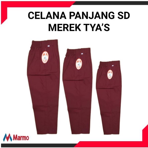 Seragam TYAS - Celana Merah Panjang Sekolah SD