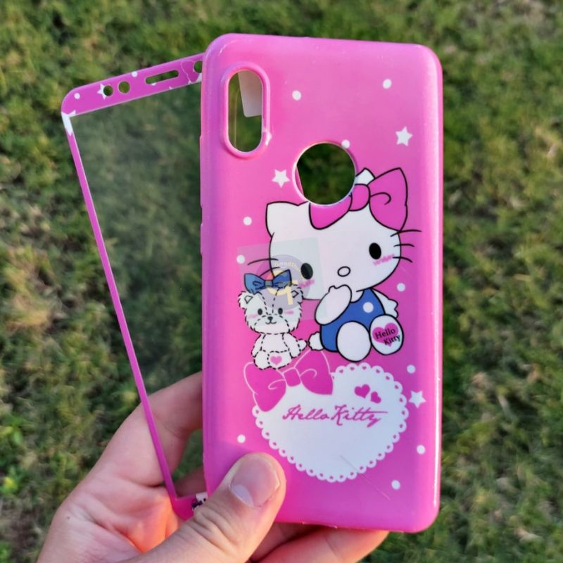 Case + Tempered for HP SAMSUNG A6 A6+ J4 J6 J7Duo OPPO F7 VIVO V7+ V9 Y65 Y83 XIAOMI REDMI 6X /Mi A2 REDMI NOTE5Pro  CASE Gliter + Tempered