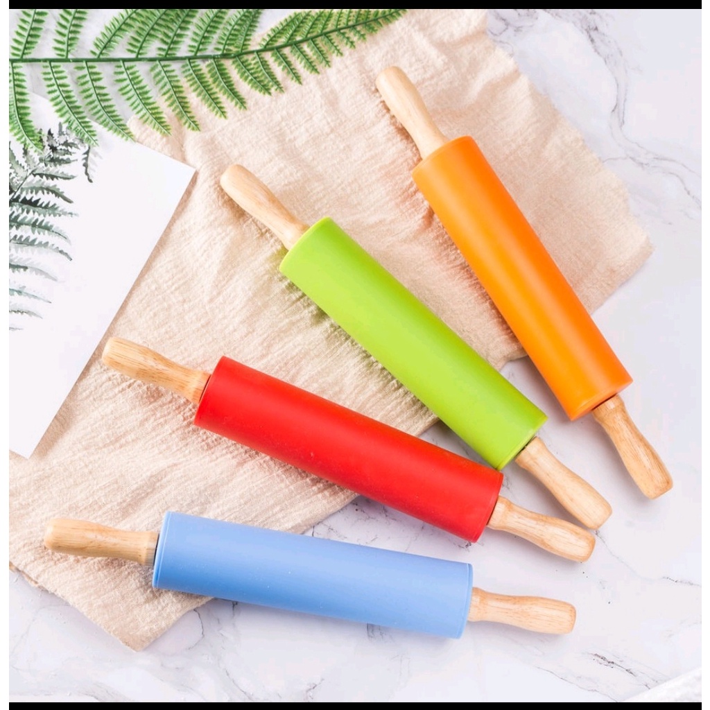 Rolling Pin Sm Penggilas Adonan Anti Lengket penggiling kue roti pizza 23cm, 30cm, 39cm