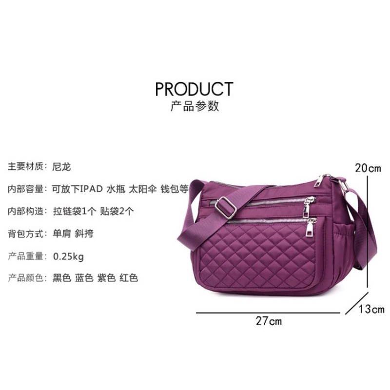 Tas selempang wanita 99018-22-8 bahan kanvas