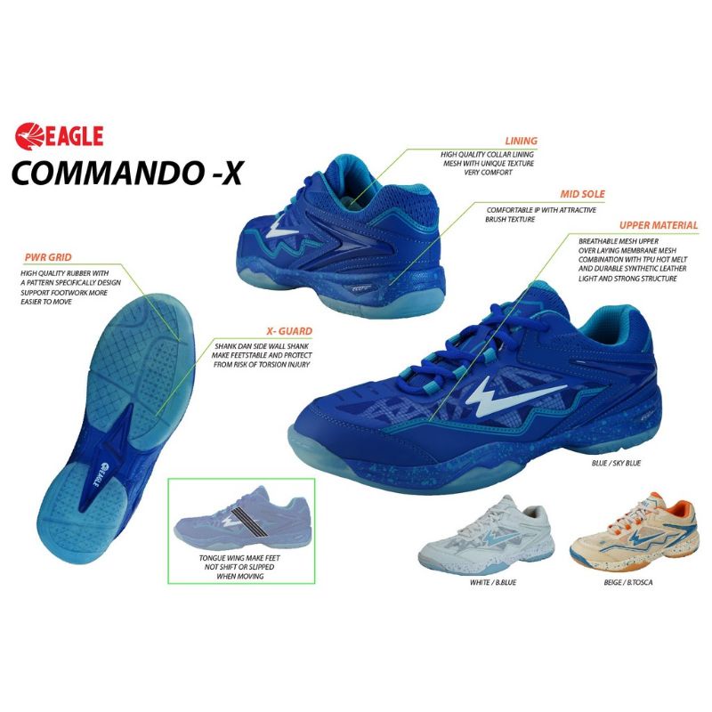 Sepatu Badminton EAGLE COMMANDO X