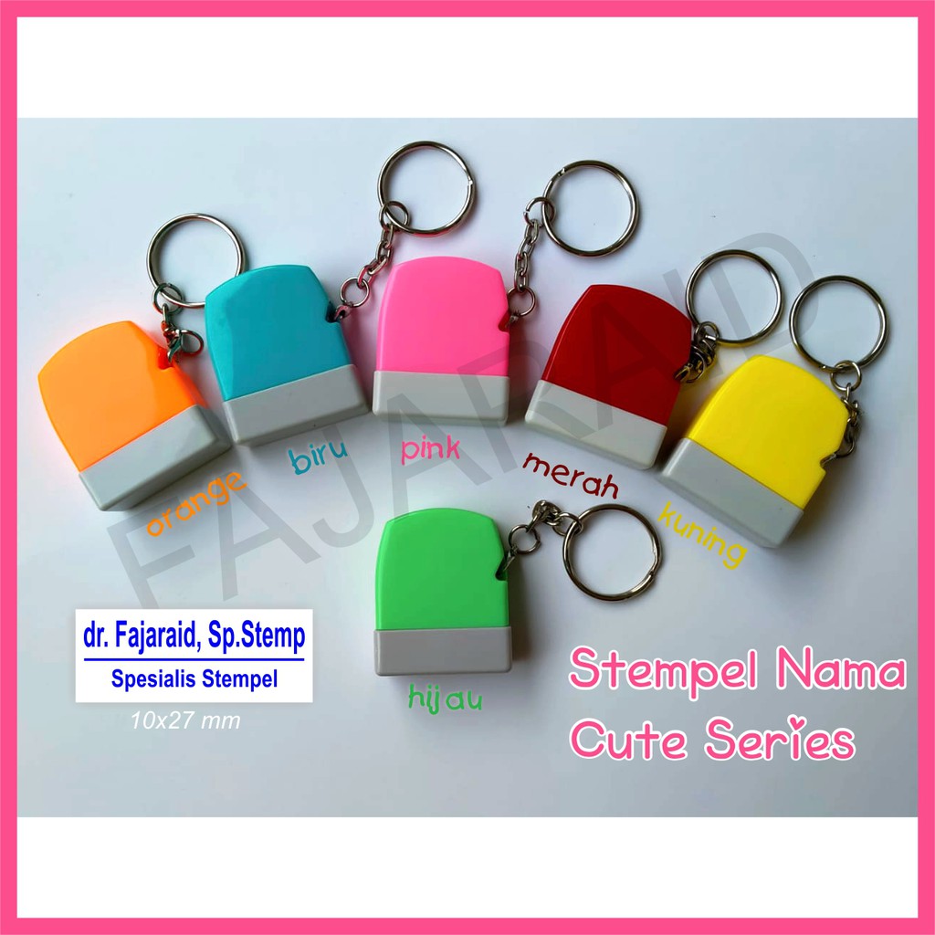 

STEMPEL NAMA DOKTER BIDAN PERAWAT APOTEKER NIP SIP SIPA NRG NO HP JABATAN 10X27mm CUTE SERIES PASTEL