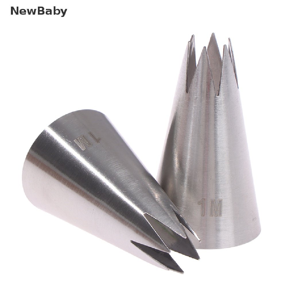 Newbaby 1M Handuk Mandi Bayi# Spuit Piping 6 Gigi Lurus Bahan stainless steel 304 Untuk Dekorasi Kue