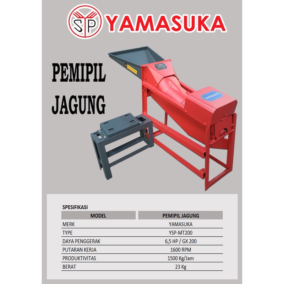 Mesin Pemipil Jagung Mini YAMASUKA ( Unit Only )