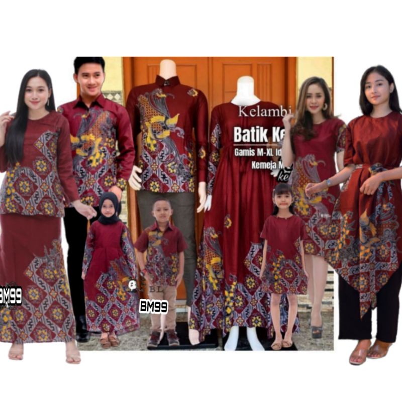 baju batik couple pasangan harga satuan M L XL XXL