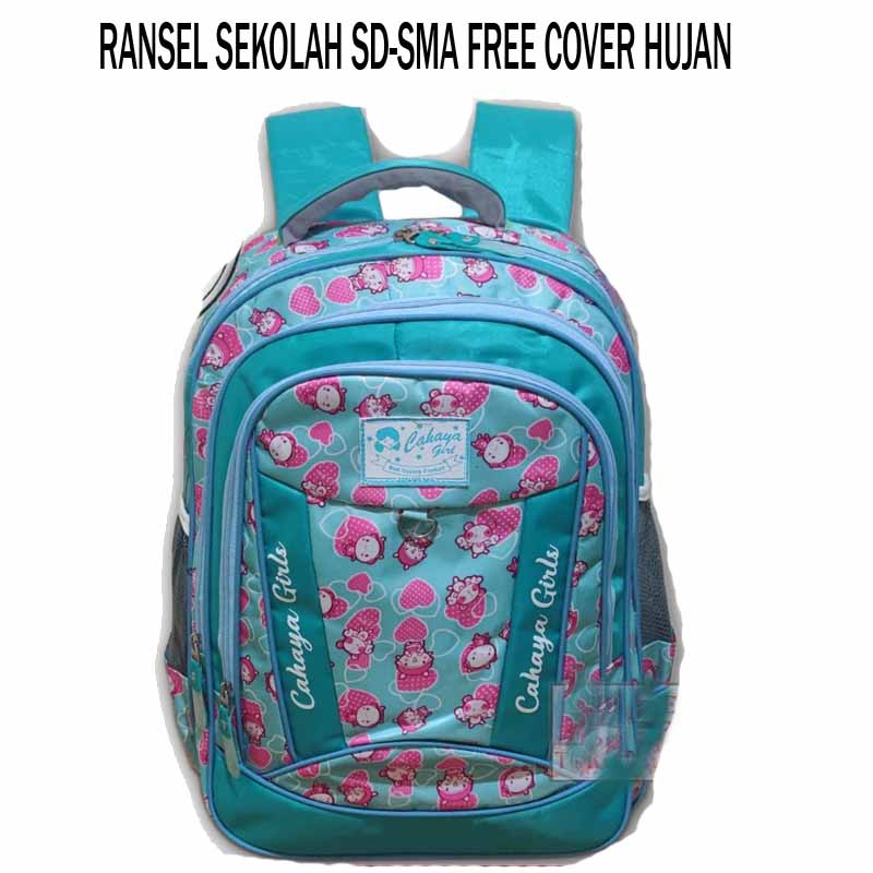 Tas Ransel SD Free Cover hujan dan Tempat pensil