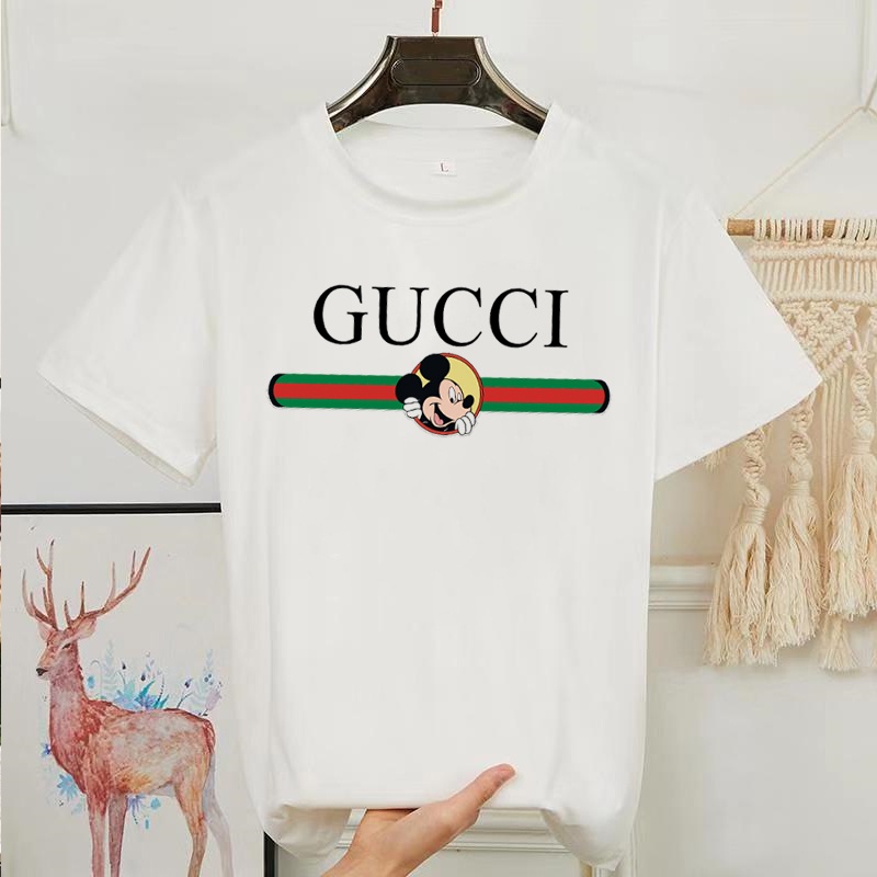 ⭐️⭐️⭐️⭐️⭐️BAJU KAOS New Fashion Printed T-shirt Cute Disney Mickey Mouse feat GUCCI for Girls T Shir