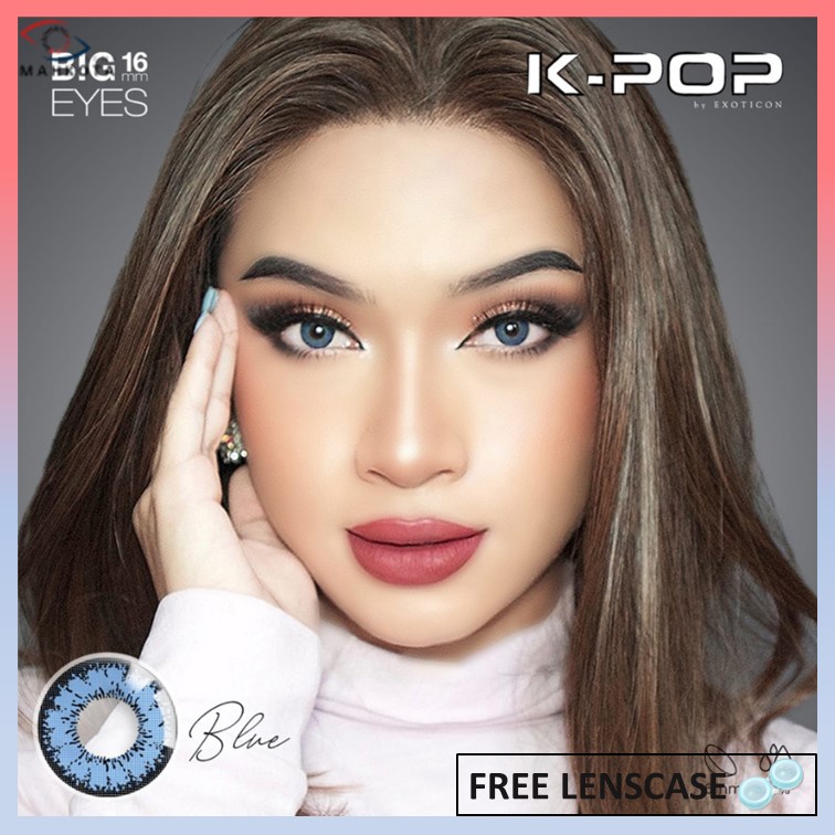 SOFTLENS X2 KPOP MINUS (-3.25 s/d -6.00) BY EXOTICON BIGEYES 16MM / GREY BROWN BLUE BLACK / K-POP / Softlen Soflen Soflens