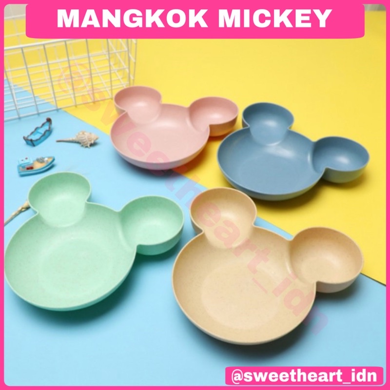 Mangkok Makan Anak Karakter Piring Makan Anak / Mangkok Makan Mickey