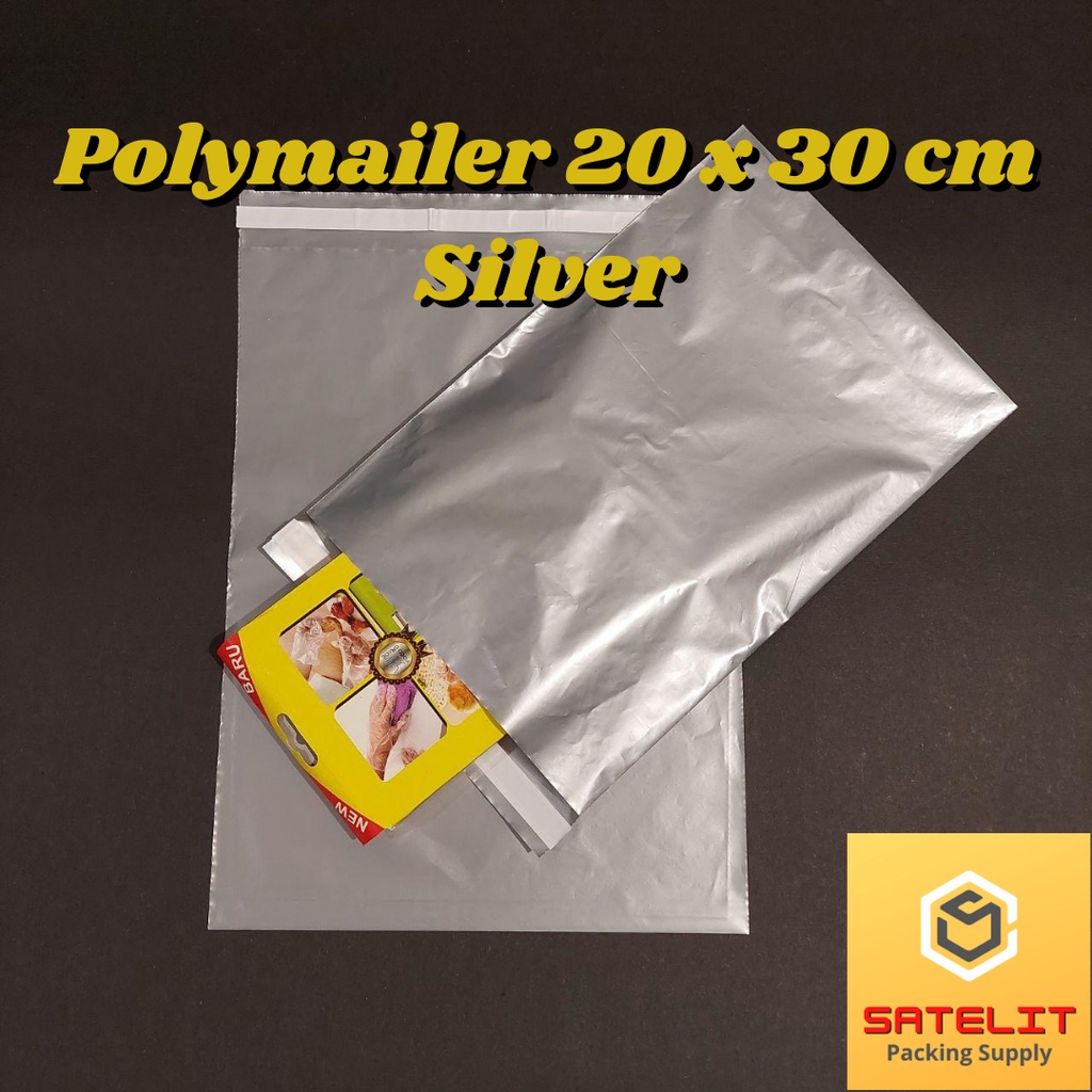 

POLYMAILER 20 X 30 CM - SILVER