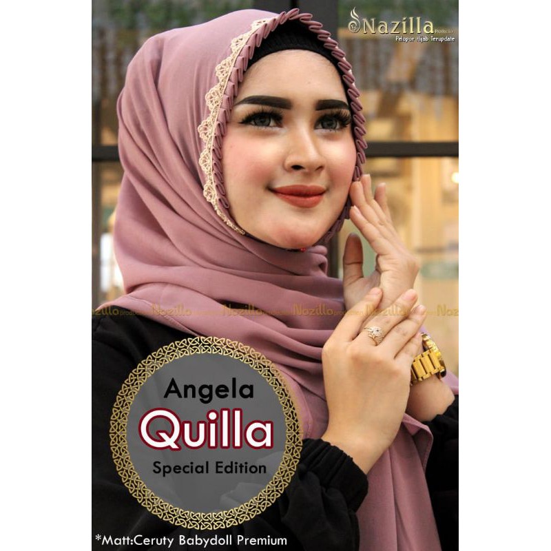 Jilbab Pashmina Instan Angela Quilla Ori Nazilla