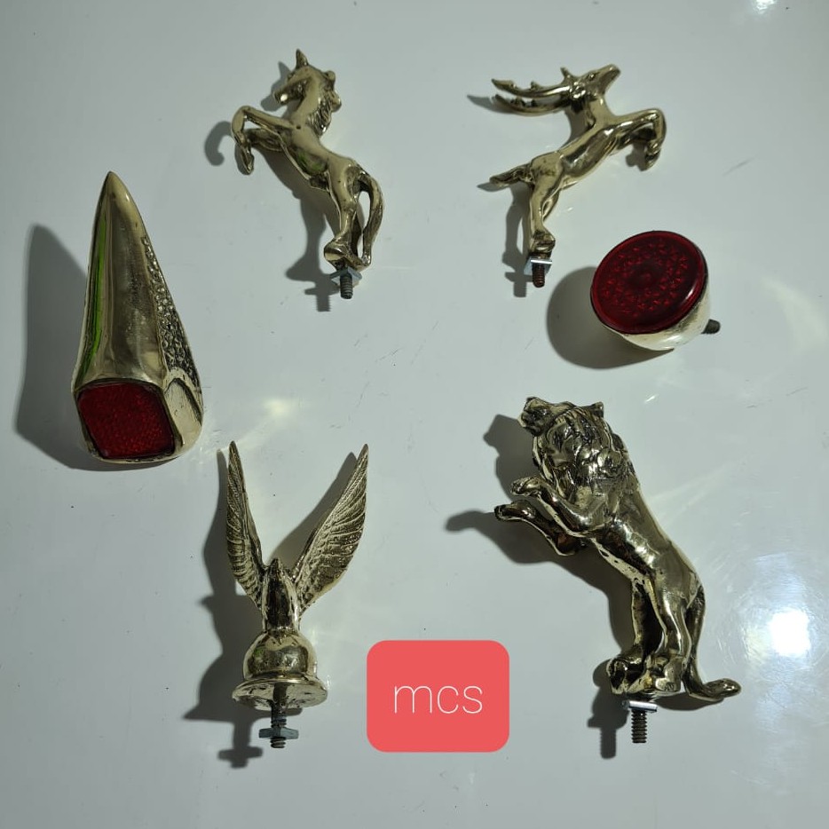 Maskot Slebor / Stopan Sepeda Onthel Kuningan Motif Garuda Singa Kijang Kuda