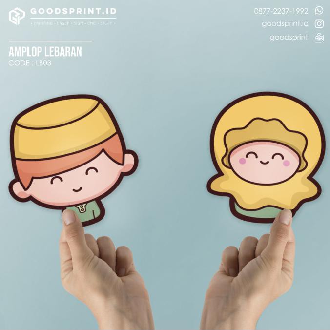 

amplop lebaran ramadhan bentuk lucu 3D angpao kartu idul fitri unik - LB03