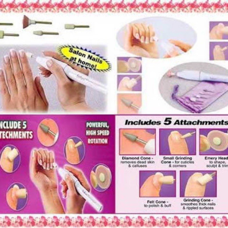 NAIL SALON SHAPER manicure tools homecare alat mani pedi 1 set drill manicure