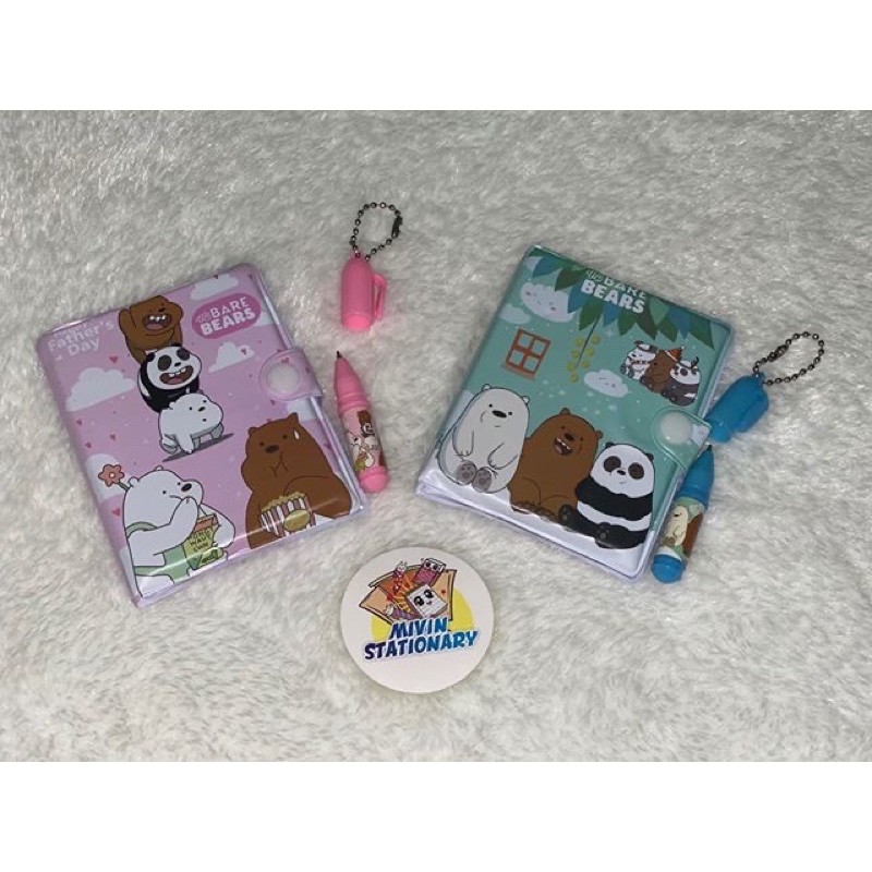 

Memopad WBB + Pen / memo book we bare bear / memo wbb / pen wbb