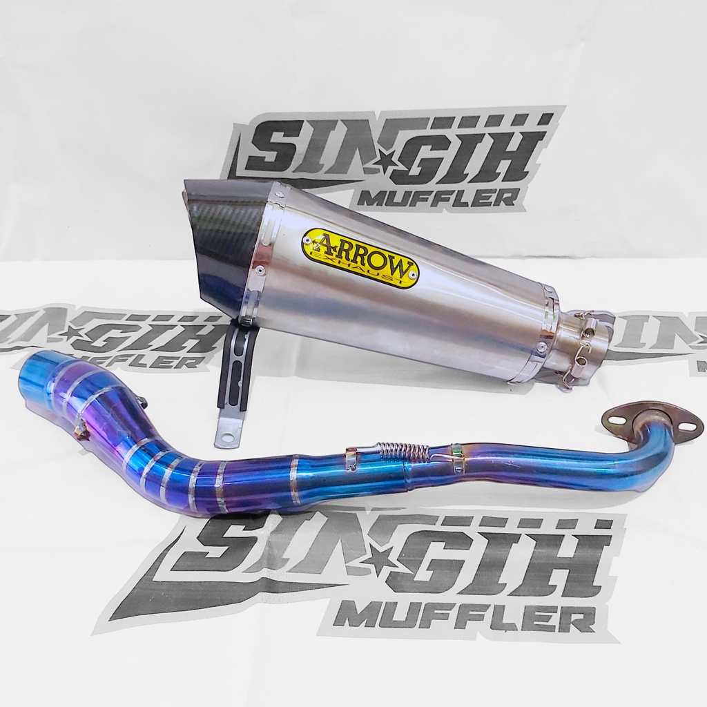 Knalpot Racing Arrow Aerox Nmax Beat Scoopy Pcx Adv Mio Lexi 125 Vario 150 Bluemoon