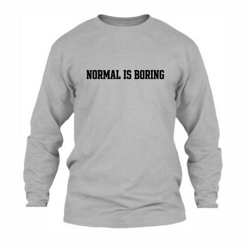 Indoholic Atasan Baju Kaos Distro Kaos Lengan Panjang Pria Wanita Combed 100% Normal Is Boring