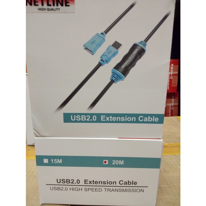 Netline Kabel Extension 20Meter USB 2.0 High Speed