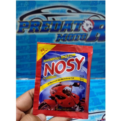 COCOK DI JUAL LAGI 1 PACK ISI 24PCS KEMASAN 25ML NOSY SHAMPOO MOTOR MOBIL + SILIKON