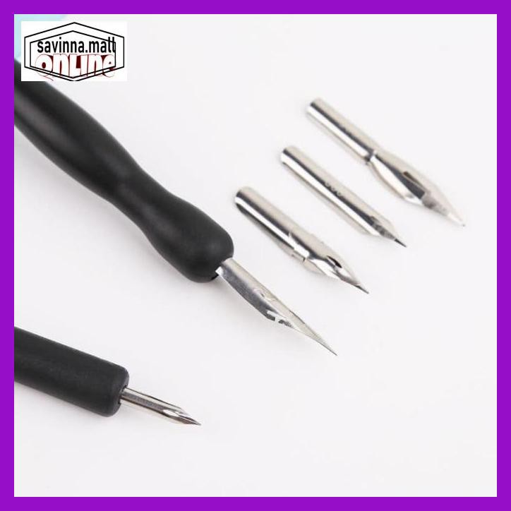 

U0Uo879- Manga Calligraphy Dip Pen Set (8Pcs) - Black Holder Y7Ry688-