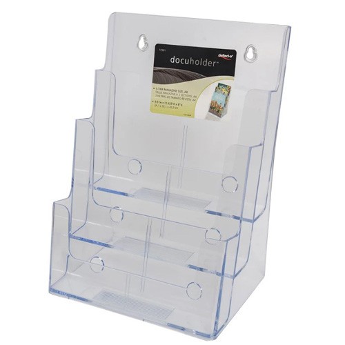 

tulis-alat-paket- rak brosur deflecto 3-tier multi pocket ls a4 #77301 -paket-alat-tulis.
