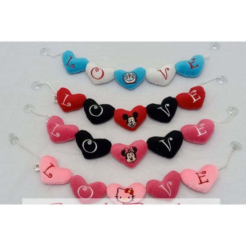 HIASAN KACA MOBIL BONEKA RENCENGAN TEMPELAN KACA MOBIL