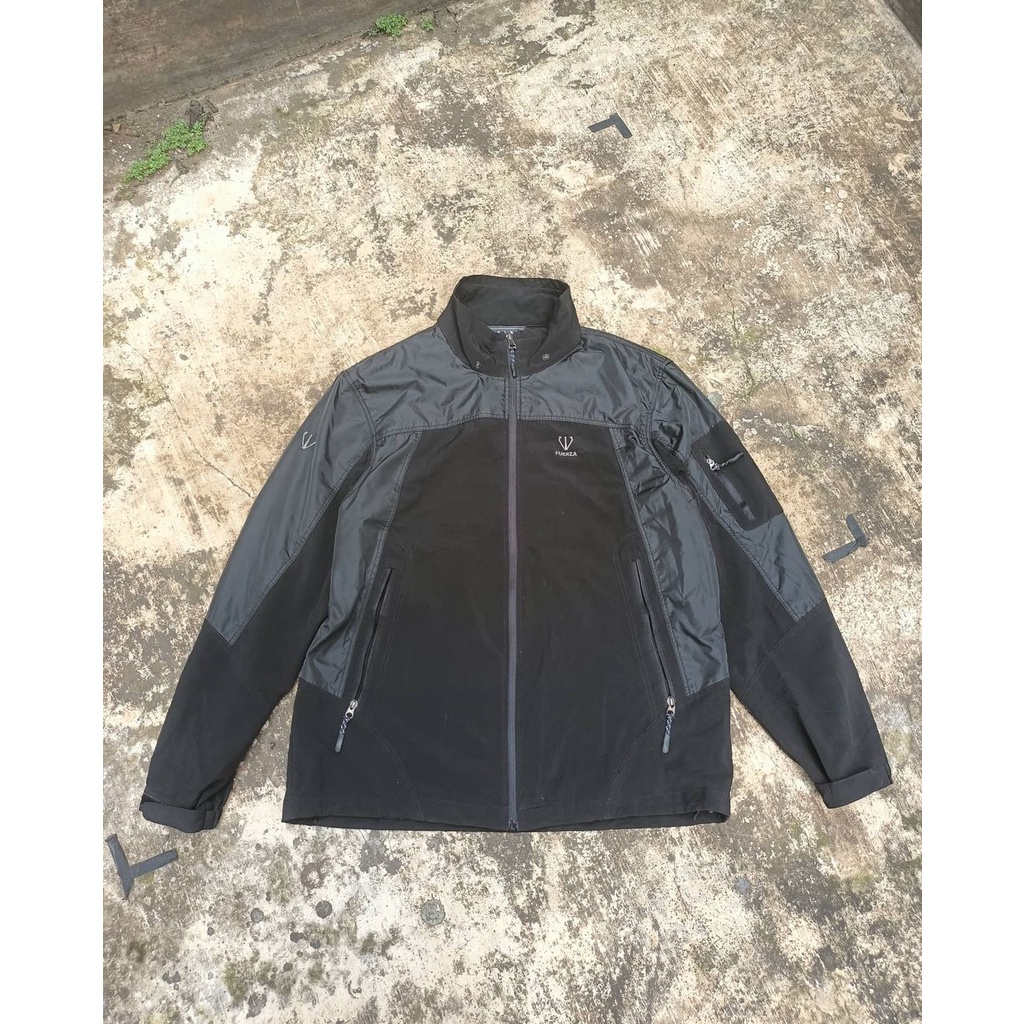 Jual FUERZA Outdoor Jacket Black Second / Jaket Windbreaker Fuerza