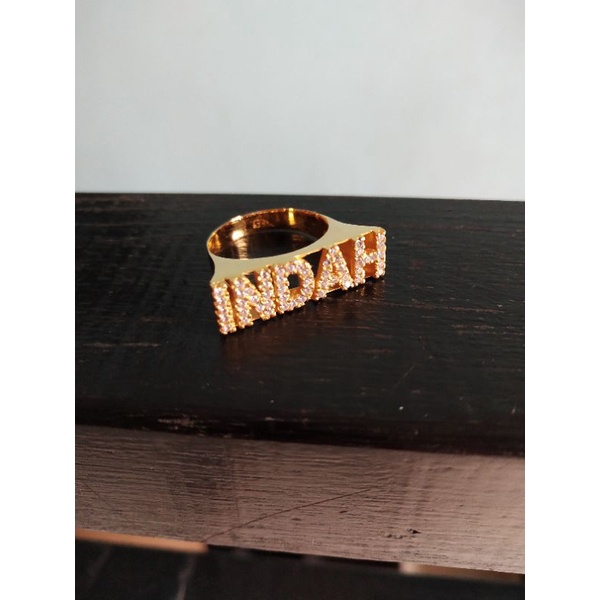cincin nama  permata/polos emas asli 875/700